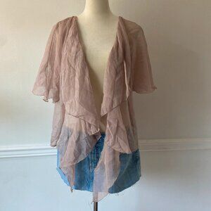 Mauve brown sheer coverup